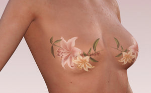 Lily Breast Tattoo