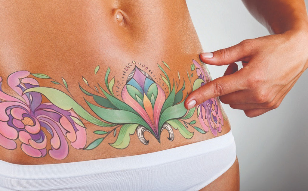  TuckTats: Blossom Floral Temporary Tattoo - Tummy Tuck Scar  Cover, Realistic and Long Lasting, Fashionable and Safe : Beauty & Personal  Care